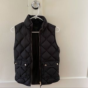 J. Crew Black Down Excursion Vest